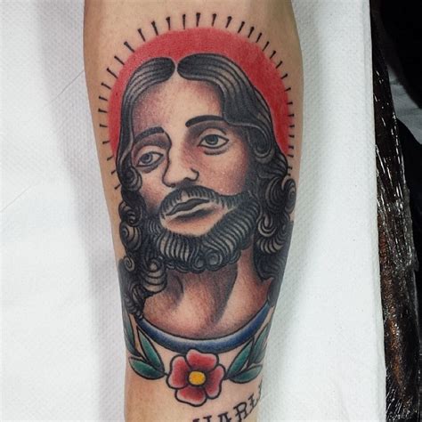 jesus christ tattoo design|traditional jesus tattoos.